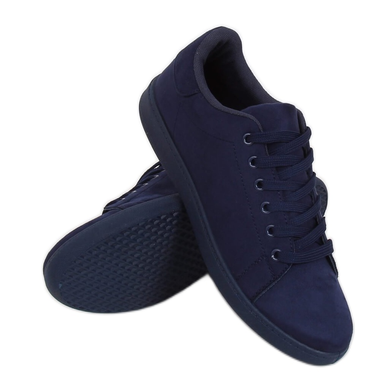 Sneakers da donna in camoscio blu navy 6301