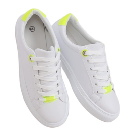 Sneakers da donna bianche B0-515 WHITE/YELLOW bianco