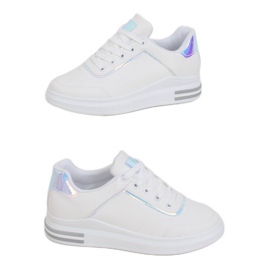 Sneakers da donna bianche 1239-Y Argento bianca grigio