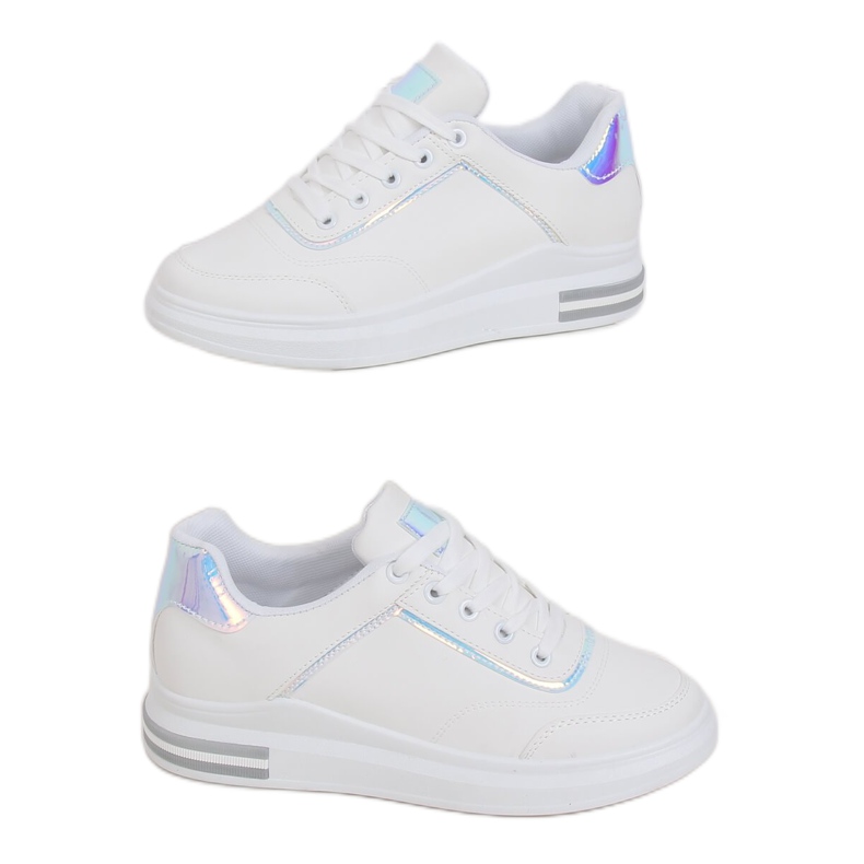 Sneakers da donna bianche 1239-Y Argento bianca grigio