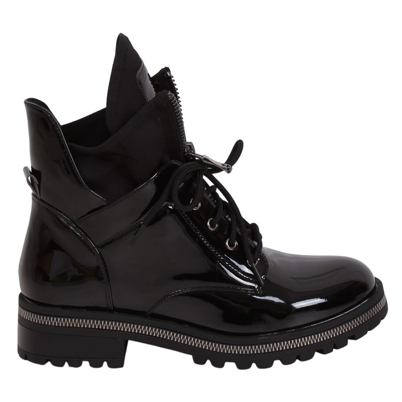 Stivali laccati neri NC1083 Nero