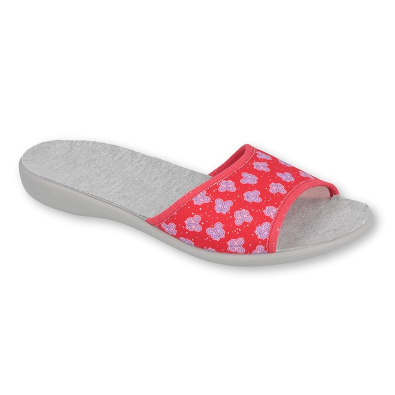 Scarpe da donna Befado pu 300D043 rosso viola grigio