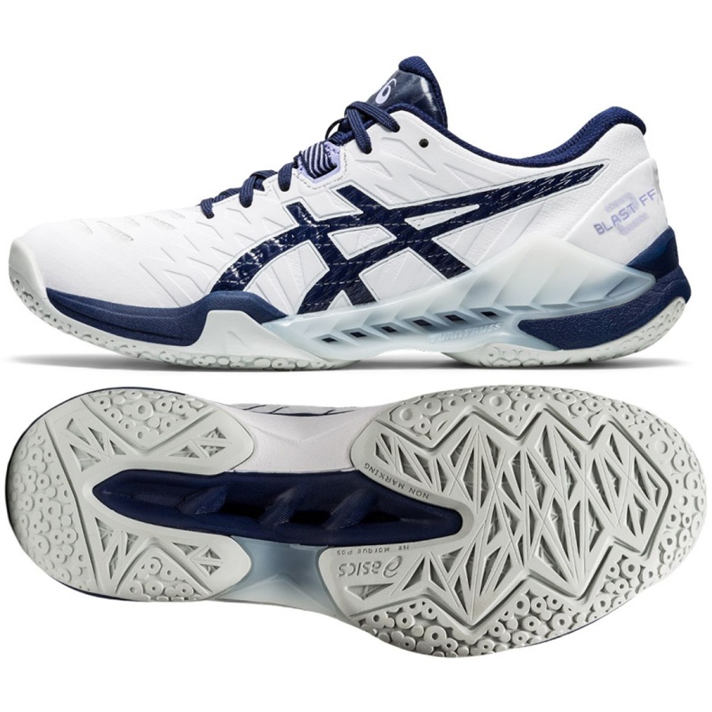 Scarpe da pallamano Asics Blast Ff 2 W 1072A046-100 multicolore bianca