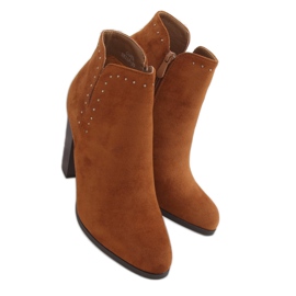 Camel UK11P Stivali con tacco alto color cammello marrone