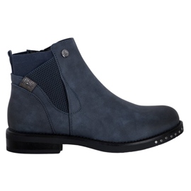 Goodin Stivali in ecopelle blu navy blu