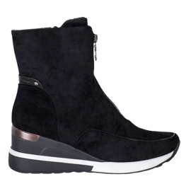 VINCEZA stivali con zeppa nero