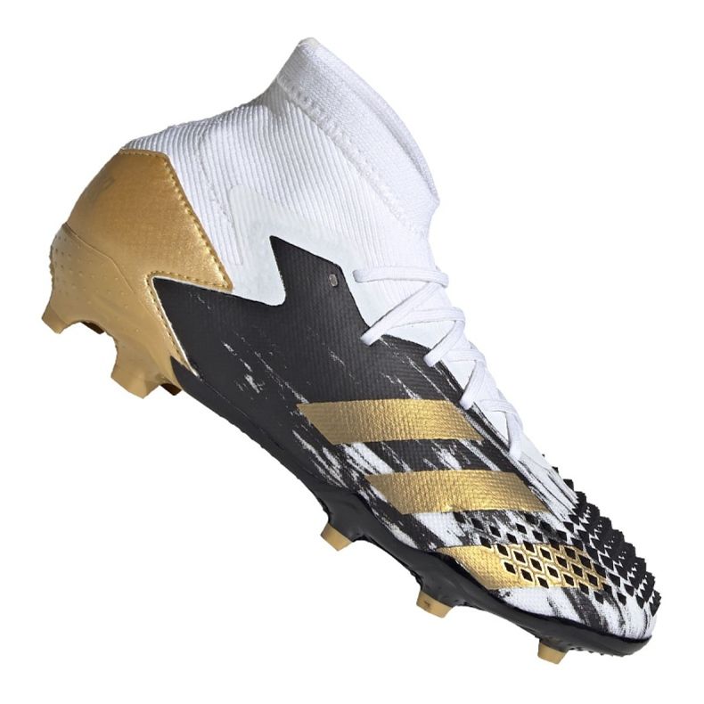Scarpe da calcio Adidas Predator 20.1 Fg Jr FW9208 nero, bianco, nero, oro bianca