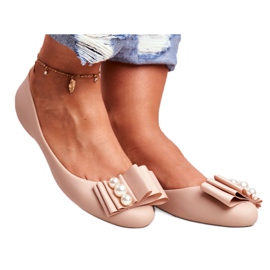 LU BOO Ballerine Gomma Meliski Fiocchi Beige Joleen