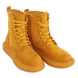 Stivali stringati gialli NC1070 Giallo