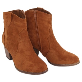 Stivali da cowboy con tacco alto cammello 100-985B0-2 Camel marrone