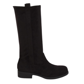 Stivali neri con tomaia dritta ST-19P Black nero