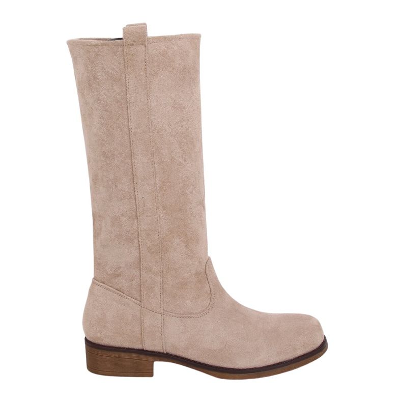 Stivali con tomaia dritta beige ST-19P Beige marrone