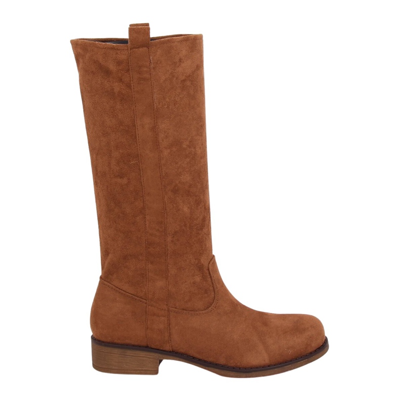 Stivali con tomaia dritta cammello ST-19P Cammello marrone