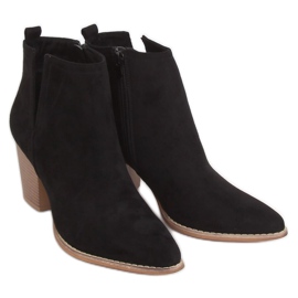 Stivali a tacco alto con punta a mandorla nera M397 Black nero