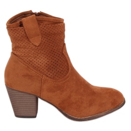 Camel 100-987B0-2 Stivali con tacco alto color cammello marrone
