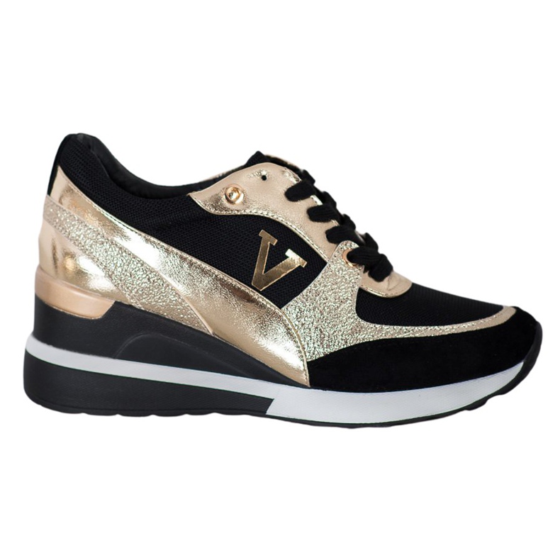 Vinceza Sneakers con zeppa Vincez nero giallo