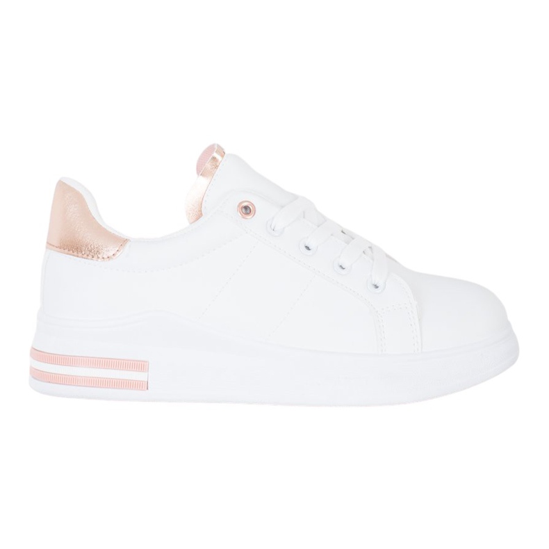 SHELOVET Scarpe da ginnastica alla moda legate bianca