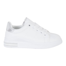 SHELOVET Scarpe da ginnastica alla moda legate bianco
