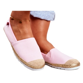 Espadrillas da Donna, Suola Intrecciata Rosa Big Star DD274728 beige d'oro