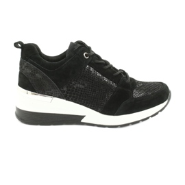 Scarpe sportive da donna allacciate Filippo DP1505/20 nere nero