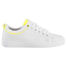 SHELOVET Sneakers Alla Moda Con Ecopelle bianca giallo