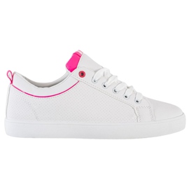SHELOVET Sneakers Alla Moda Con Ecopelle bianco rosa