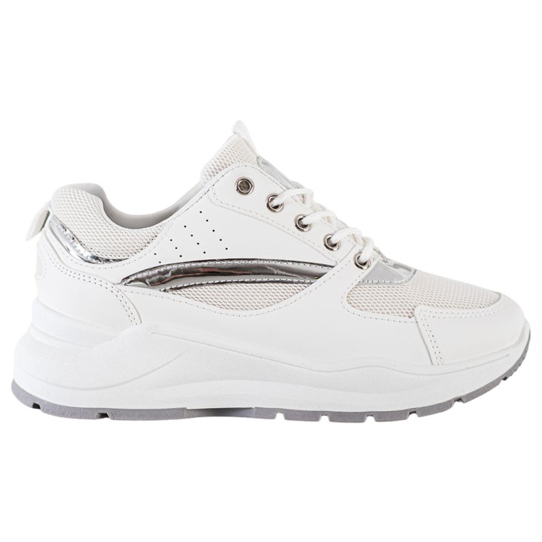Ideal Shoes Sneakers sportive alla moda bianca