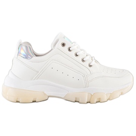 SHELOVET Sneakers in ecopelle bianco