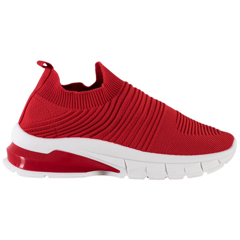 SHELOVET Sneakers slip-on in tessuto rosso