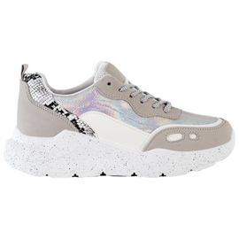 Kayla Sneakers Con Effetto Holo bianco grigio multicolore