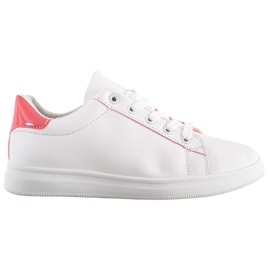SHELOVET Scarpe sportive classiche bianco rosa