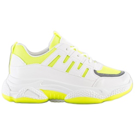 SHELOVET Comode Sneakers Con Rete bianco giallo
