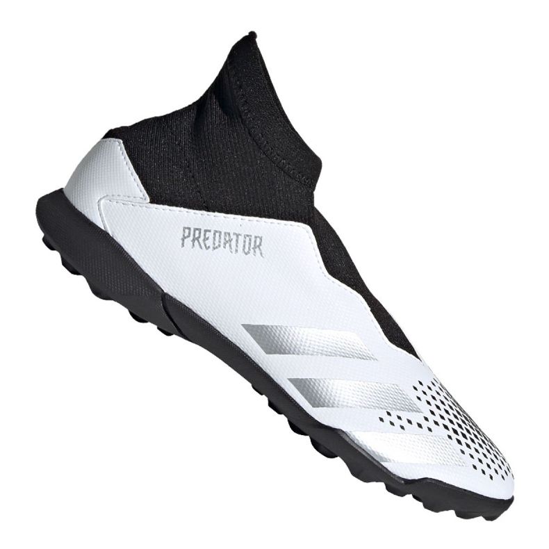 Scarpe da calcio Adidas Predator 20.3 Ll Tf Jr FW9211 nero, bianco, nero, grigio/argento bianca