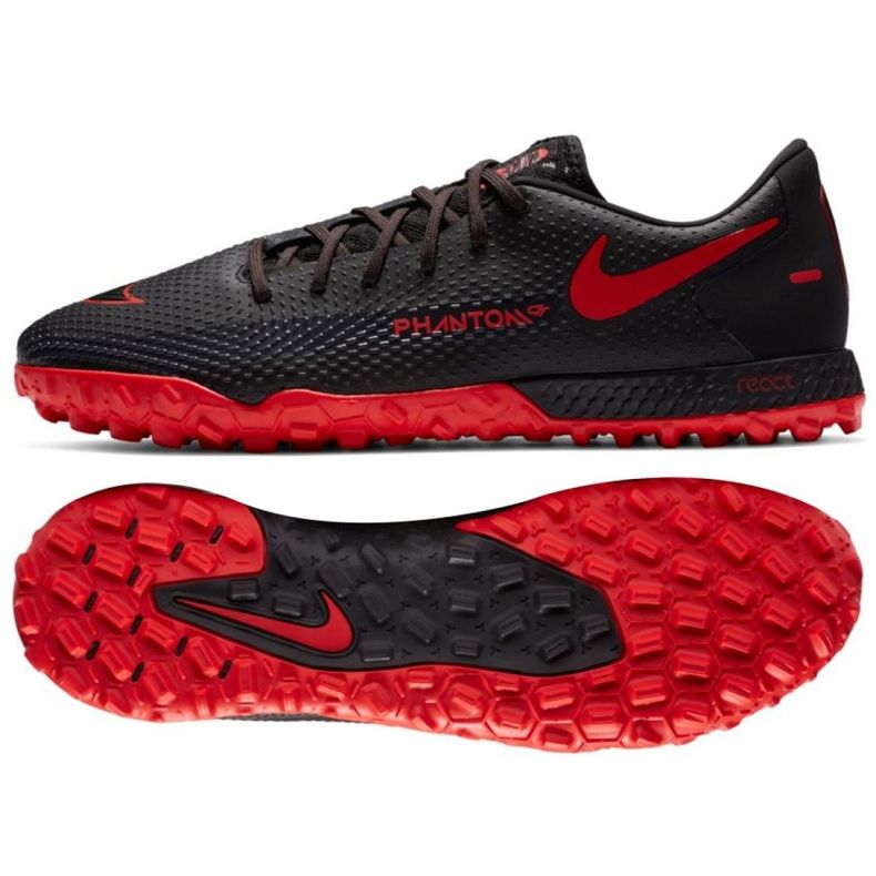 Scarpa da calcio Nike React Phantom Gt Pro Tf M CK8468-060 multicolore nero