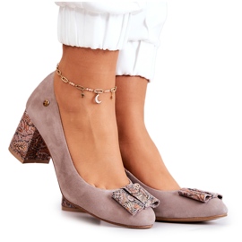 Décolleté da donna Maciejka Scamosciato Beige 3356A-10 / 00-1