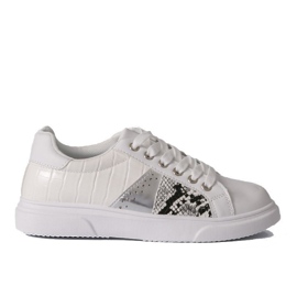 Sneakers da donna eleganti bianche BK928-9 bianco