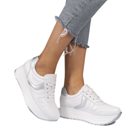 Scarpe sportive bianche, sneakers BK-20 bianco