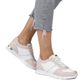 Scarpe sportive in ecopelle scamosciata rosa 6162-Y