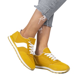 Sneakers sportive gialle 3149 bianca giallo