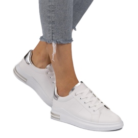 Sneakers classiche bianche LG20 bianca d'argento grigio