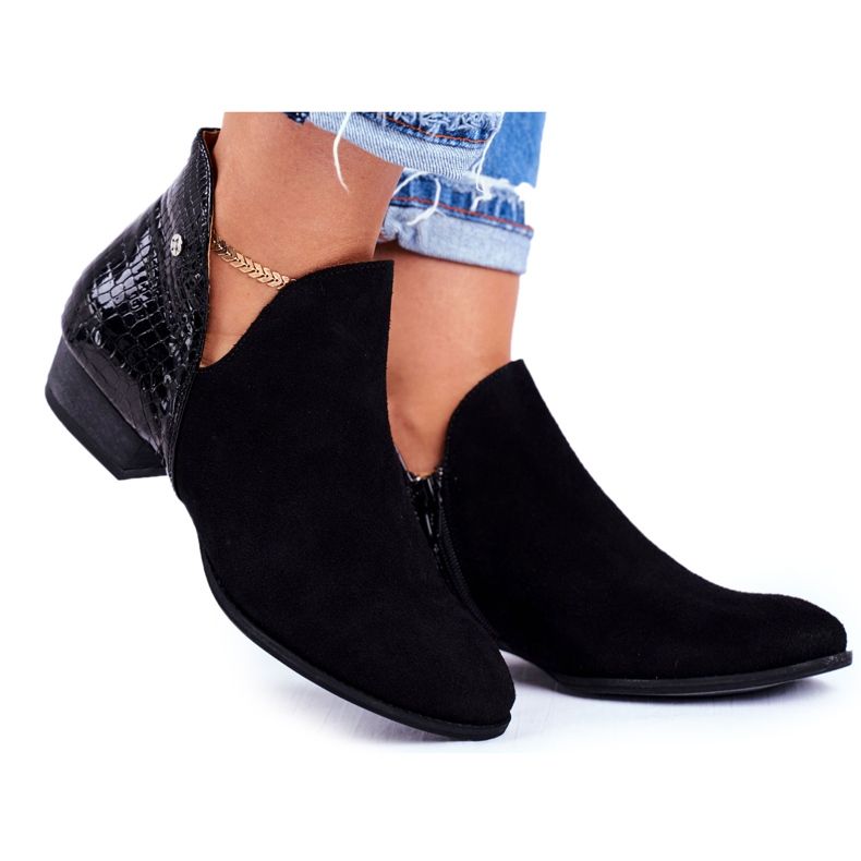 Stivali da donna Maciejka Pelle Black Snake 04091-72 nero