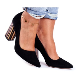 PV3 Décolleté Donna Visconi Scamosciato Nere 7417302/200 nero