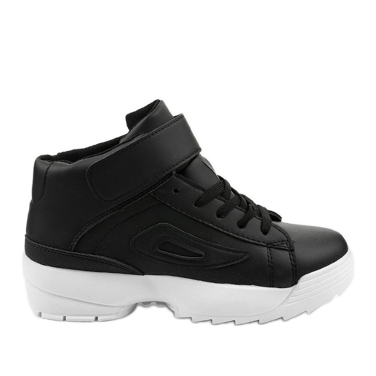 Sneakers sportive in ecopelle bianche e nere B-05 bianca nero