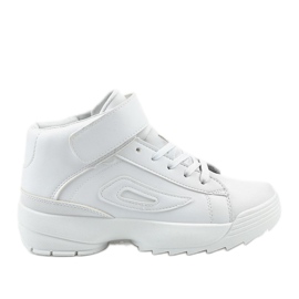Sneakers sportive in ecopelle bianca B-05
