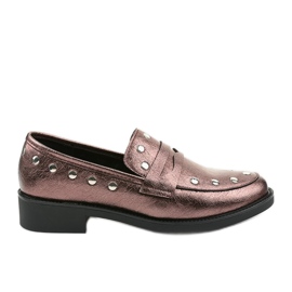 Scarpe basse marrone da donna C18-6297 rosso