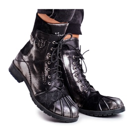 Stivali in pelle caldi da donna Maciejka Nero 03961-01