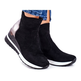 Vinceza Scarpe sportive da donna Sneakers alte Nere 21-10573 nero
