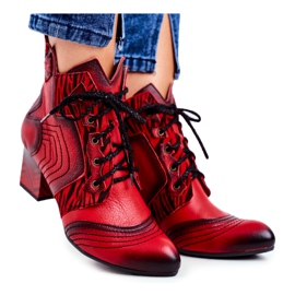 Stivali Donna Pelle Maciejka Rosso 03194