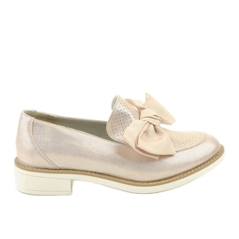 Scarpe slip-on nere con fiocco RS-WED2 d'oro