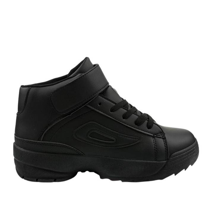 Sneakers sportive in ecopelle nera B-05 nero